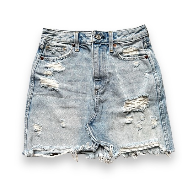 Abercrombie & Fitch Zoe Natural Rise Vintage A-Line Denim Skirt | Women’s 25 0 - Picture 2 of 6